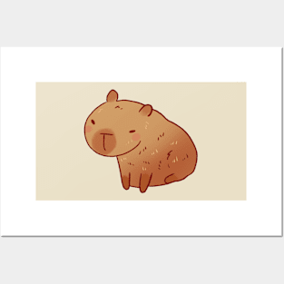 Chunky Capybara illustration Posters and Art